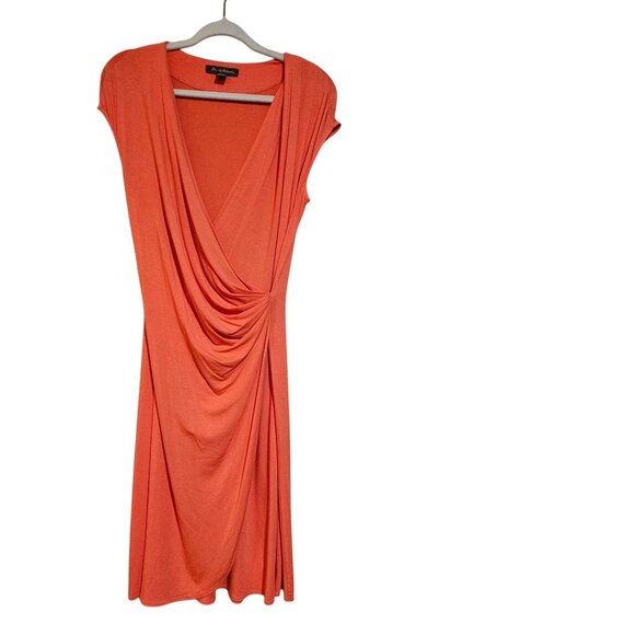 Tommy Bahama Dress Coral S/P Draped Travel Resort Core Effortless Style Stretchy - Picture 3 of 14